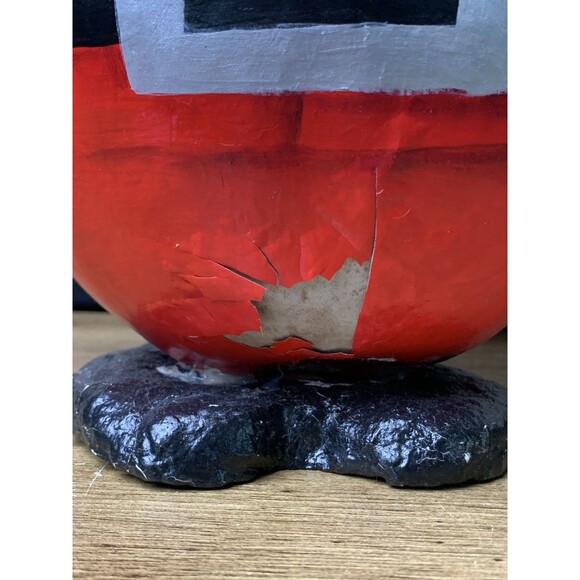 Hand Painted Santa Claus Gourd Christmas Vtg Folk Art Country Primitive READ - Picture 9 of 12